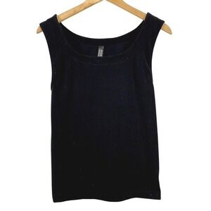 Wolford Womens Jamaika Top Sleeveless Cotton Blend Tank sz L Black Quiet Luxury